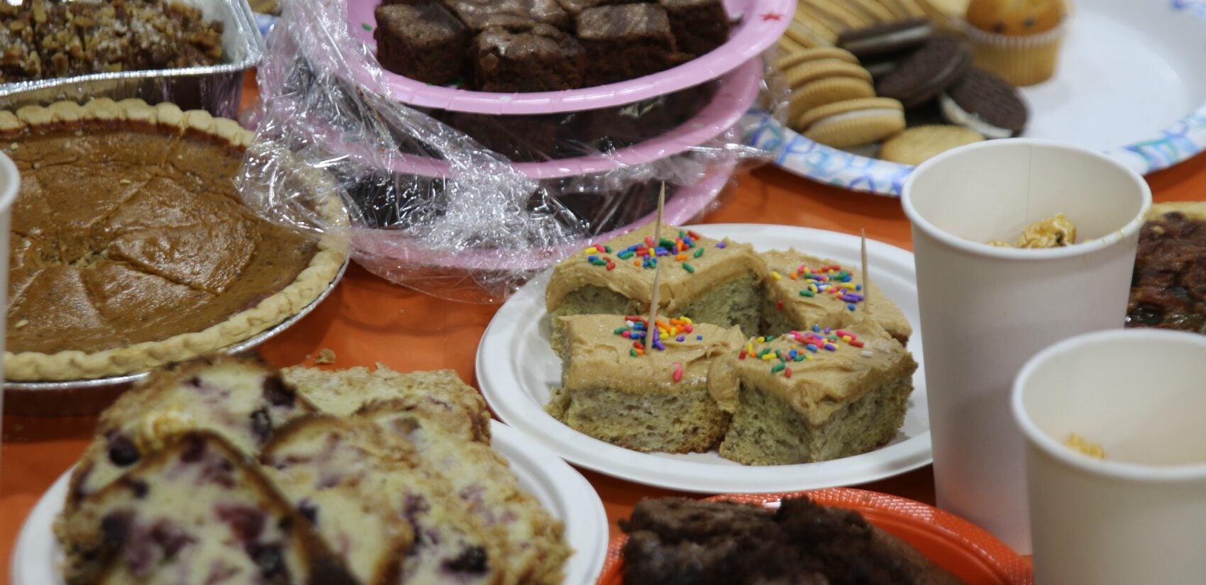 desserts on a table