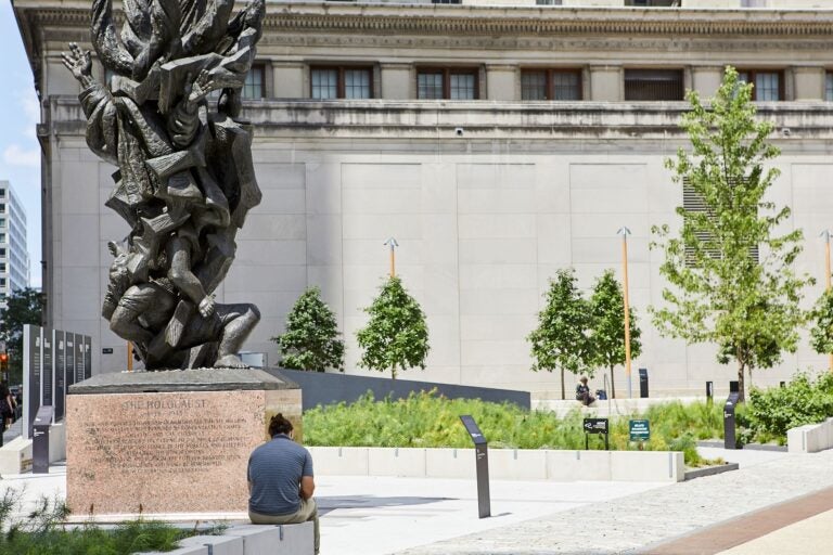 A view of the Holocaust memorial on Philadelphia's Parkway