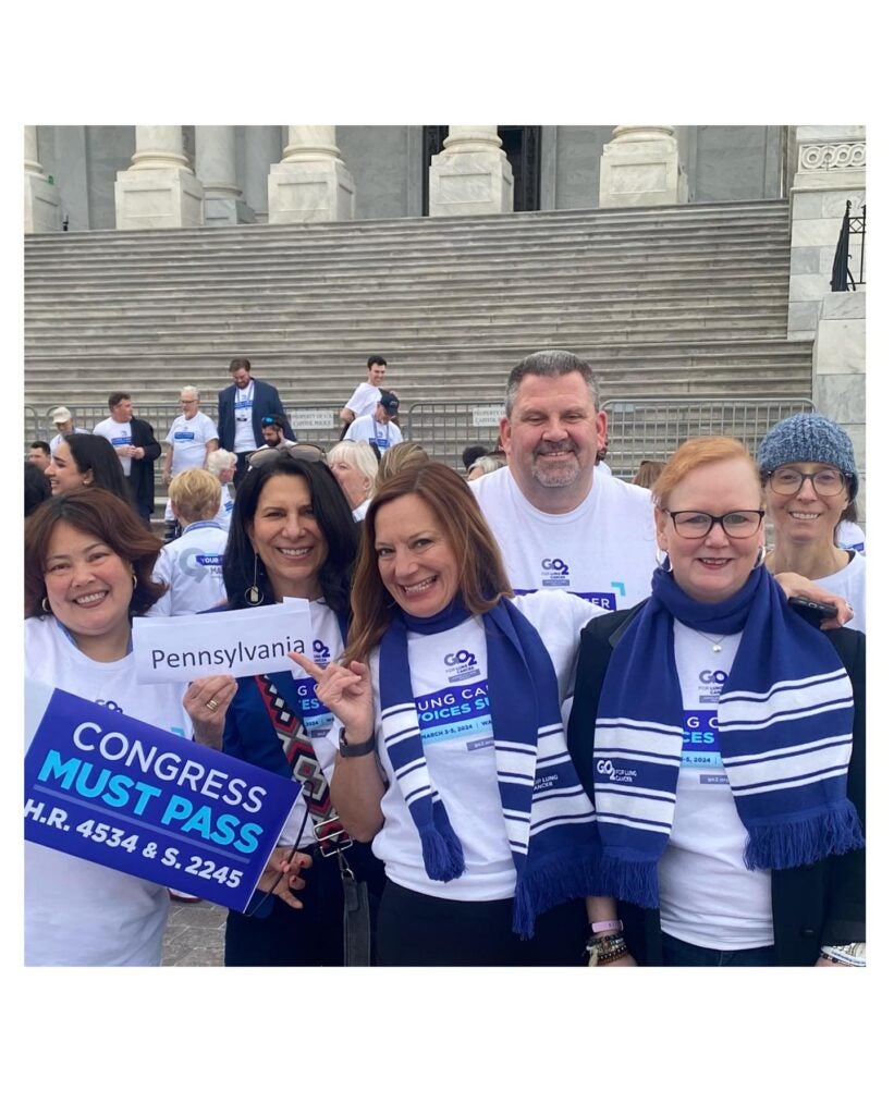 Terri Ann DiJulio Advocating for Lung Cancer Research in Washington