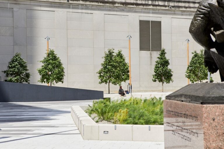 A view of the Holocaust memorial on Philadelphia's Parkway