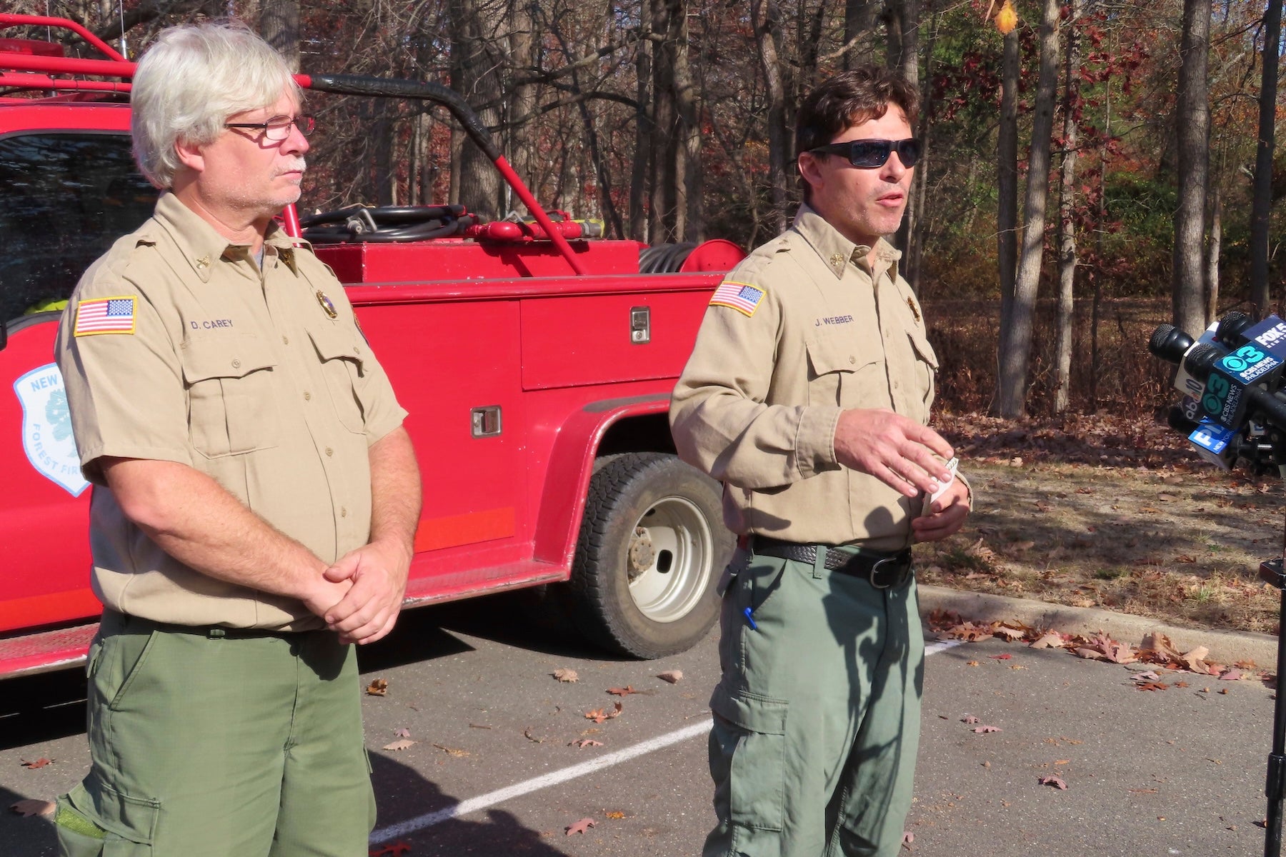 Crews battling 2 wildfires in New Jersey, where conditions are driest in nearly 120 years