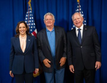 Bob Brady with Kamala Harris and Tim Walz