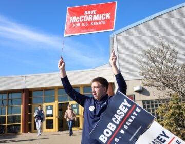 Supporter for Republican Senate candidate David McCormick