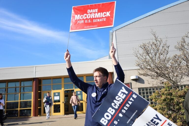 Supporter for Republican Senate candidate David McCormick