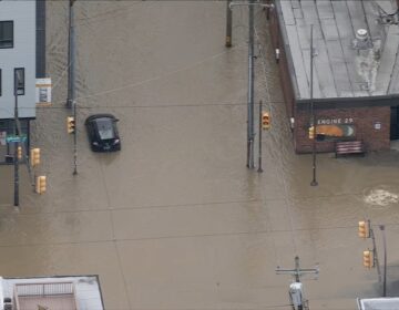 a flooded street