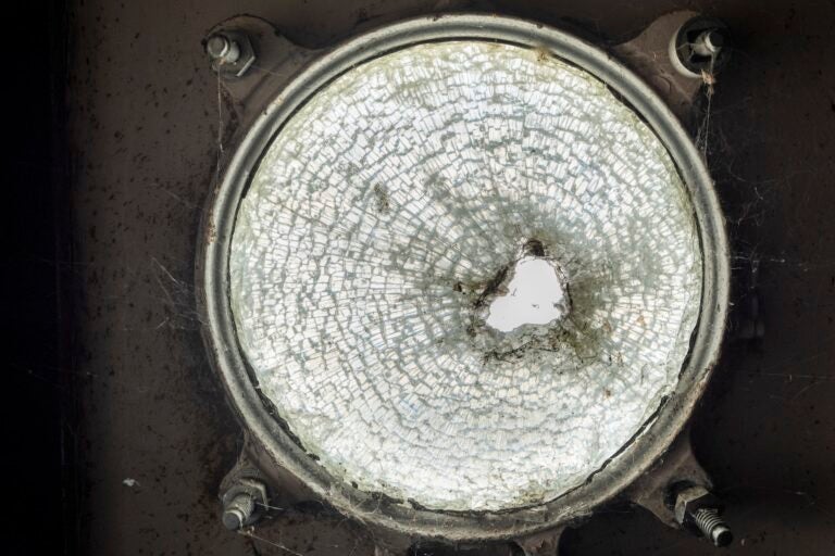 One of the portholes on the SS United States.