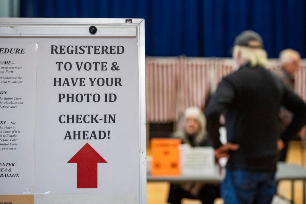 Sign informs voters