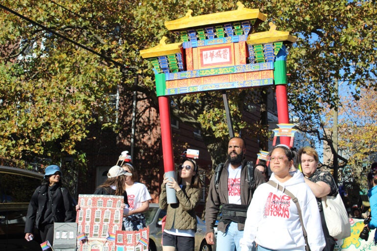 Hundreds of organizations and individuals marched through West Philadelphia as part of the 24th annual Peoplehood Parade on Nov. 9, 2024. (Emily Neil/WHYY)
