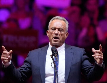 Robert F. Kennedy Jr., speaks before Republican presidential nominee former President Donald Trump at a campaign rally at Madison Square Garden, Oct. 27, 2024, in New York.