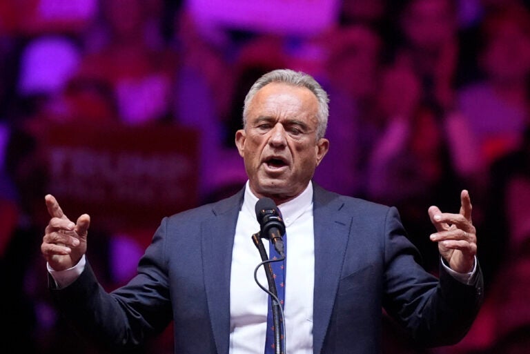 Robert F. Kennedy Jr., speaks before Republican presidential nominee former President Donald Trump at a campaign rally at Madison Square Garden, Oct. 27, 2024, in New York.