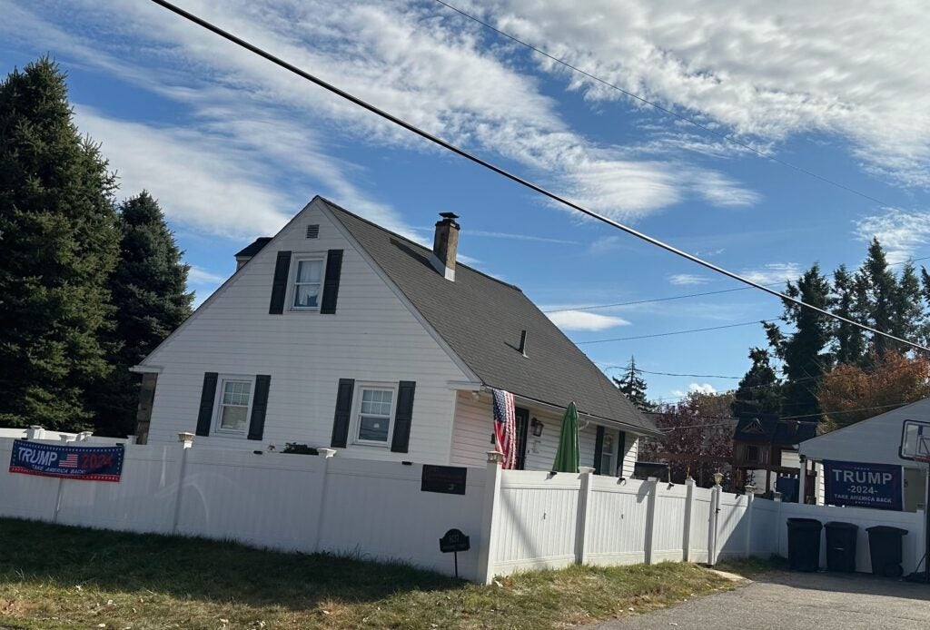 Home decked out in MAGA signs