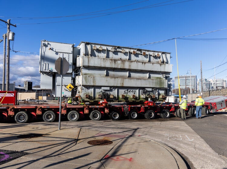 a backup transformer on a truck