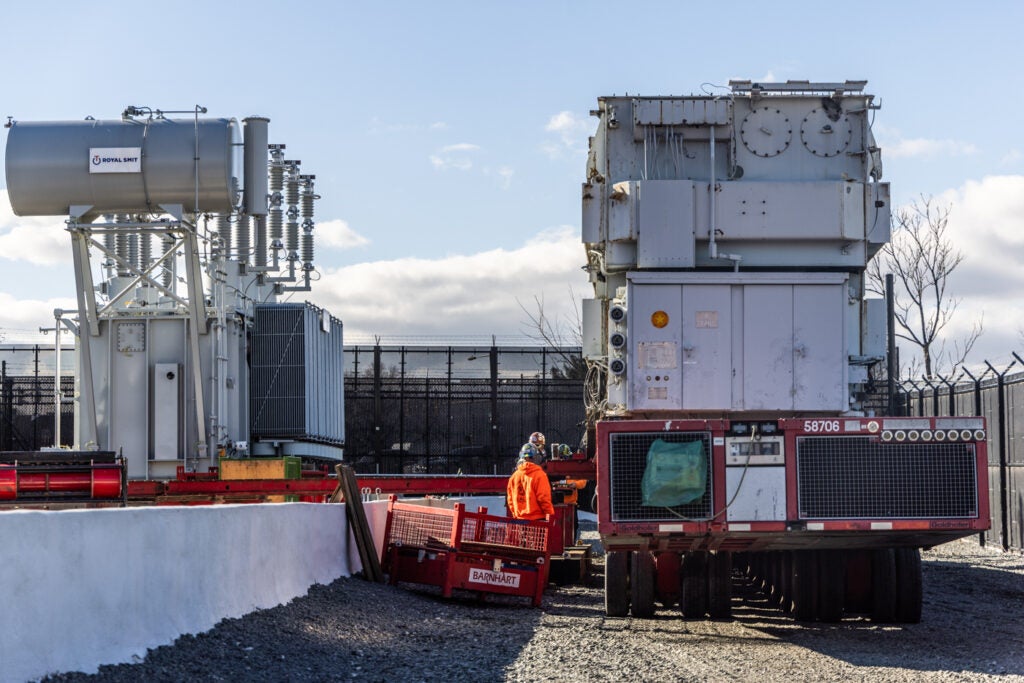 a backup transformer on a truck