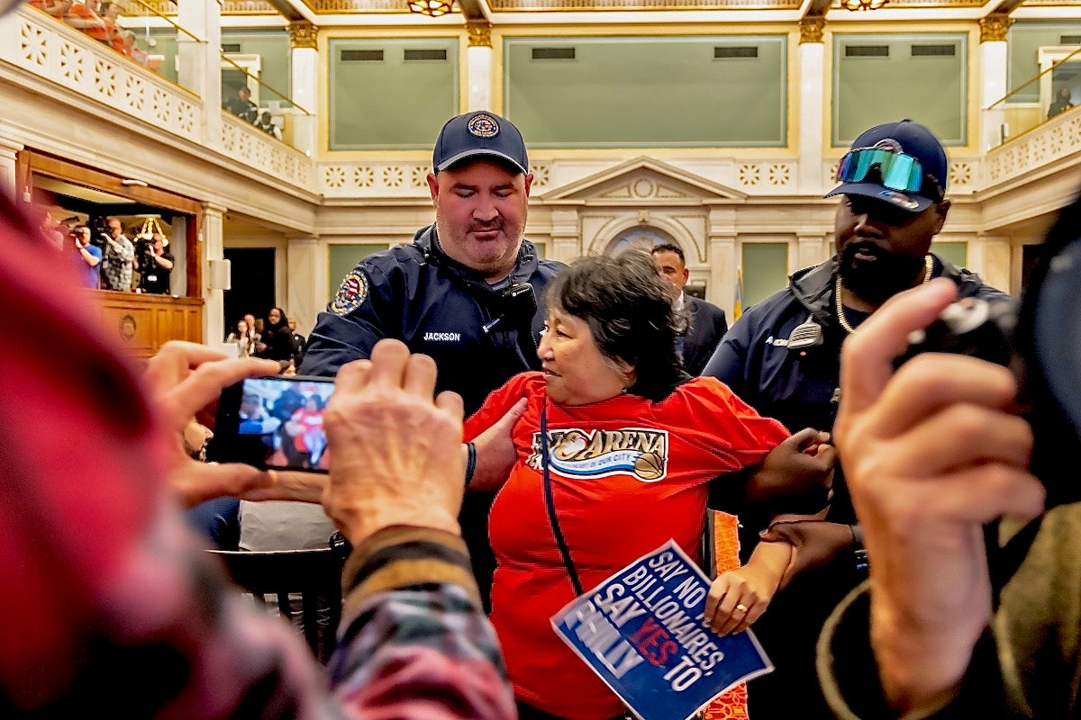 No Arena Chinatown organizer Debbie Wei