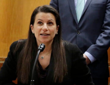 FILE - Assistant District Attorney Karen Agnifilo attends a news conference in Manhattan Supreme Court, in New York, Feb. 14, 2017. (AP Photo/Richard Drew, File)