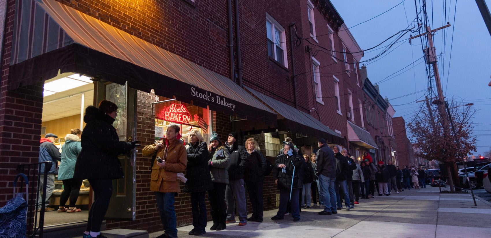 People waiting in line