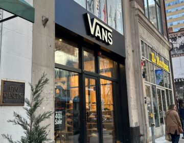 Outside the Vans shoe store in Philadelphia