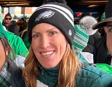 Brenna Collier at an Eagles game.