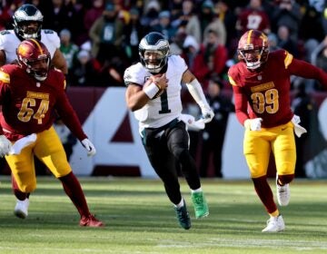 Jalen Hurts running with the ball