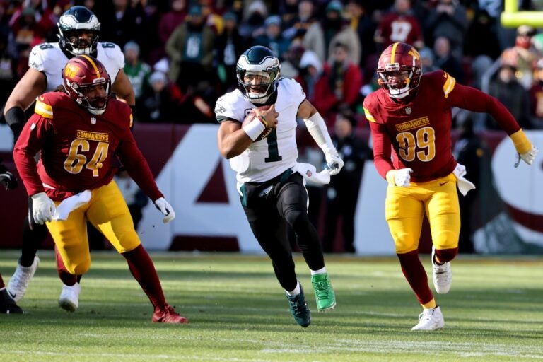 Jalen Hurts running with the ball