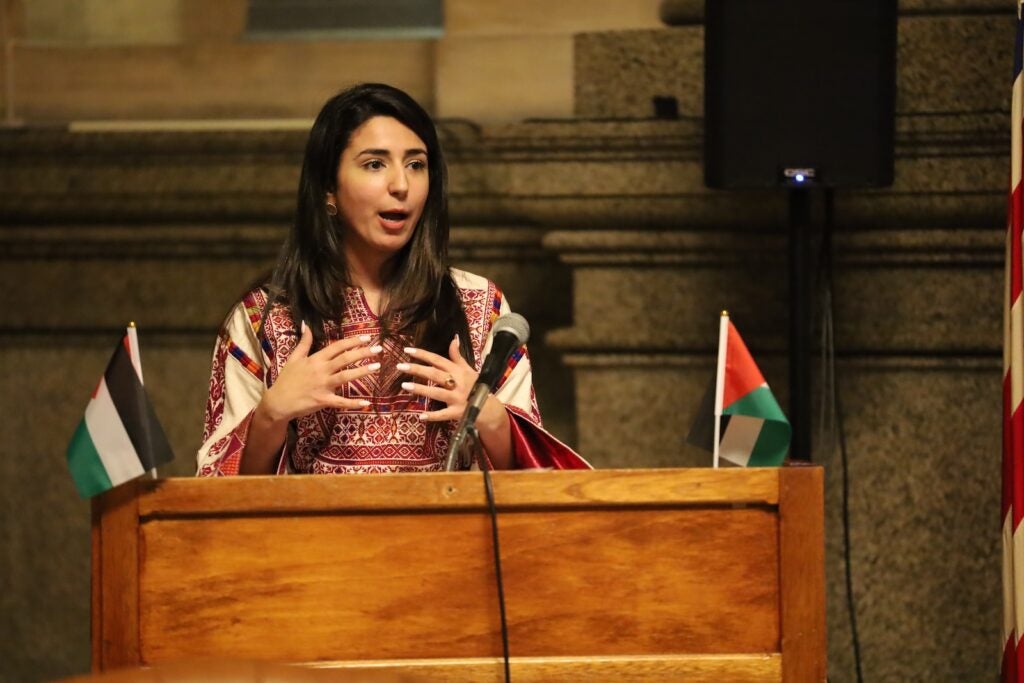 Jude Husain speaks at Philly's 4th annual Palestine Day