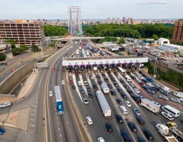 Traffic passes through the toll plaza at the George Washington Bridge in Fort Lee, New Jersey, on Friday, June 10, 2022