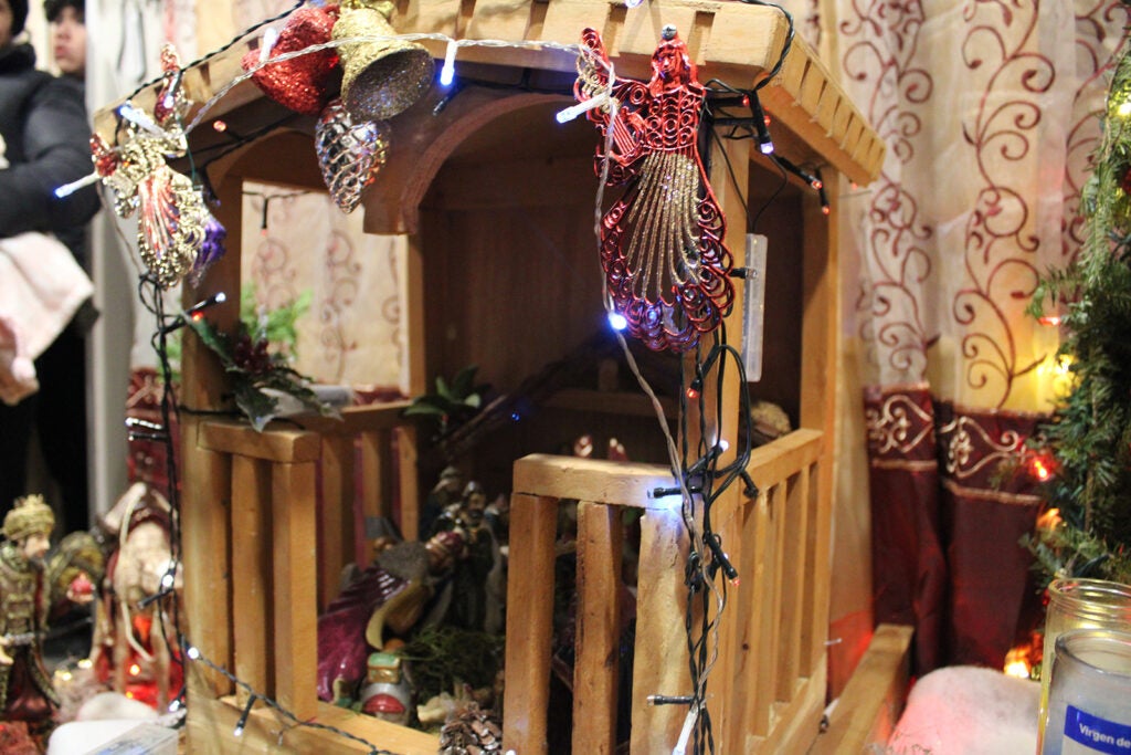 A nativity scene on display at a South Philly home