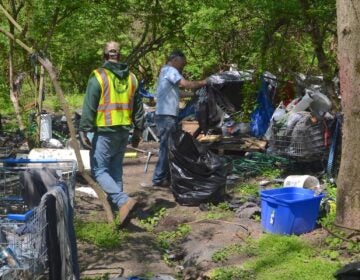 Cleaning up the homeless encampment