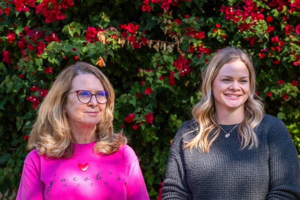 Jo Jones and Lyndsey Steele standing together outdoors