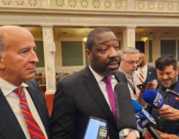 Councilmember Mark Squilla and Council President Kenyatta Johnson