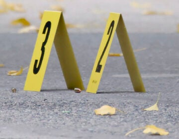 Bullets lie on the sidewalk at the scene outside the Hilton Hotel in midtown Manhattan where Brian Thompson, the CEO of UnitedHealthcare, was fatally shot, Wednesday, Dec. 4, 2024, in New York.