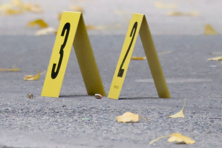 Bullets lie on the sidewalk at the scene outside the Hilton Hotel in midtown Manhattan where Brian Thompson, the CEO of UnitedHealthcare, was fatally shot, Wednesday, Dec. 4, 2024, in New York.