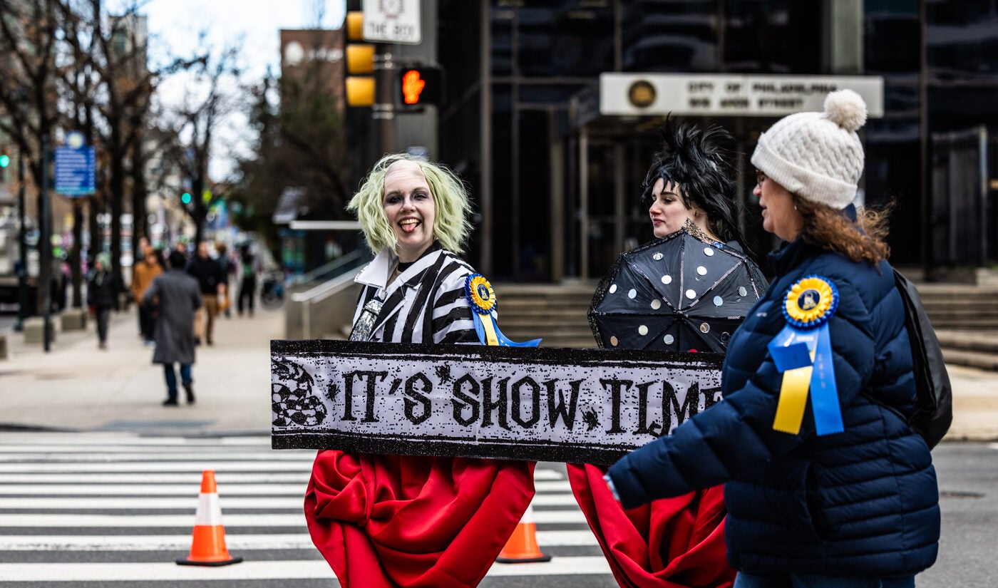 Mummers give a nod to the Tim Burton film Beetlejuice