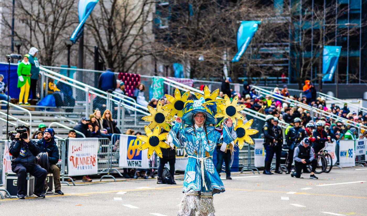 Marchers in the Mummers Parade