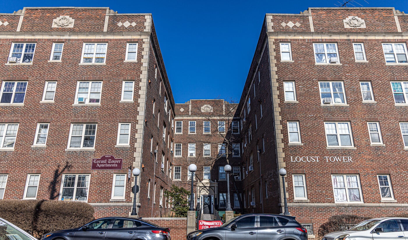 Exterior of an apartment building