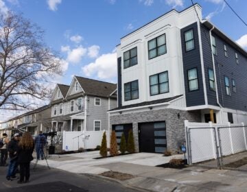 new home on a residential street