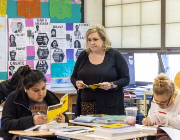 Teacher in a classroom