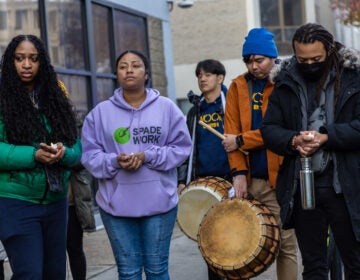 The immigrant advocacy group Juntos held a protest vigil