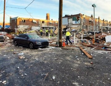 Ruins of a home after an explosion