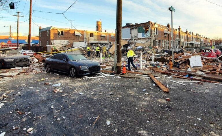 Ruins of a home after an explosion