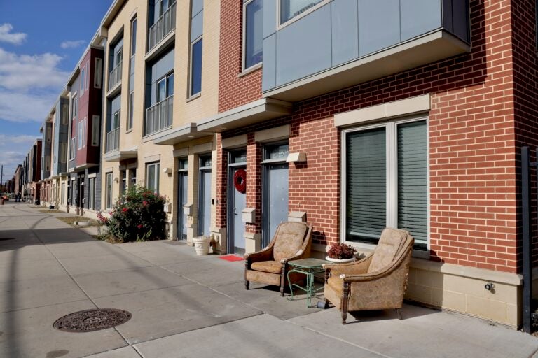 two chairs outside a unit