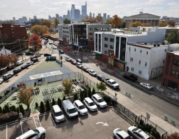 Philadelphiia Housing Authority headquarters occupies a triangle of land at Ridge Avenue and 20th Street adjacent to the Sharswood neighborhood.