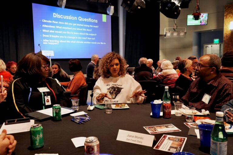 Jiana Murdic leads a table discussion