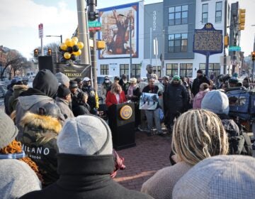 Press conference for the street renaming