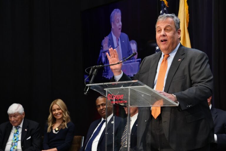 Chris Christie speaks and smiles