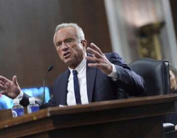 Robert F. Kennedy Jr., President Donald Trump's choice to be Secretary of Health and Human Services, appears before the Senate Finance Committee for his confirmation hearing at the Capitol in Washington, Wednesday, Jan. 29, 2025. (AP Photo/J. Scott Applewhite)