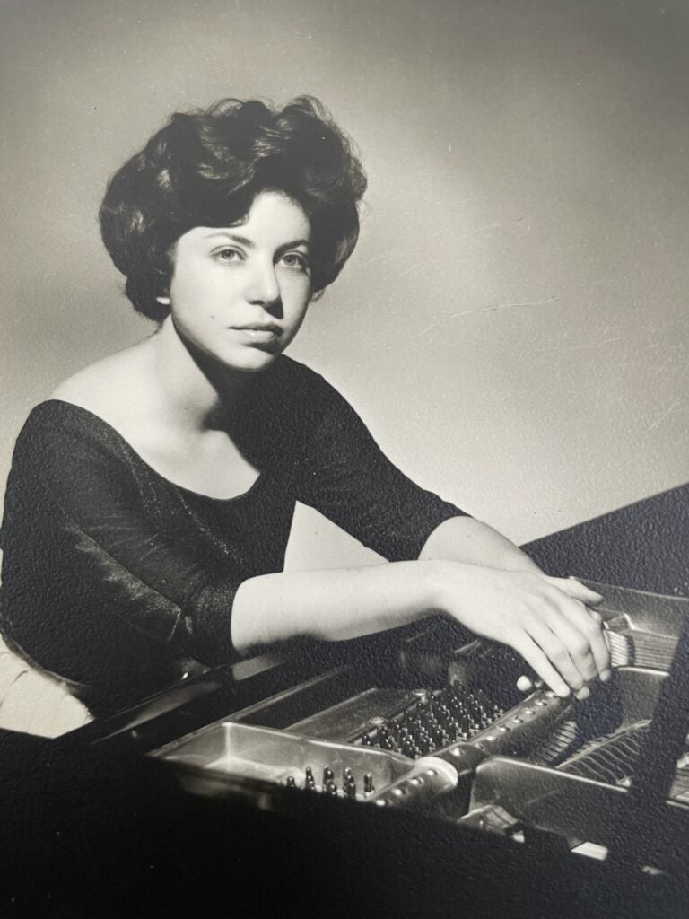 Ena Barton plays piano, age 20