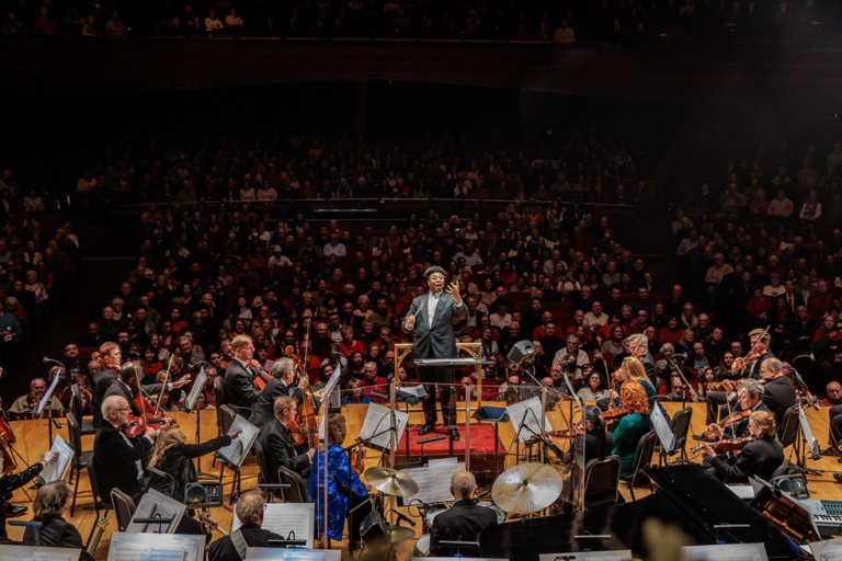 Na'Zir McFadden leading an orchestra