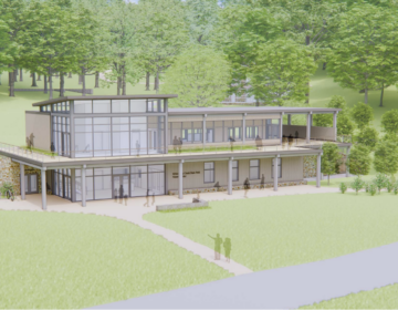 a rendering of the new nature center