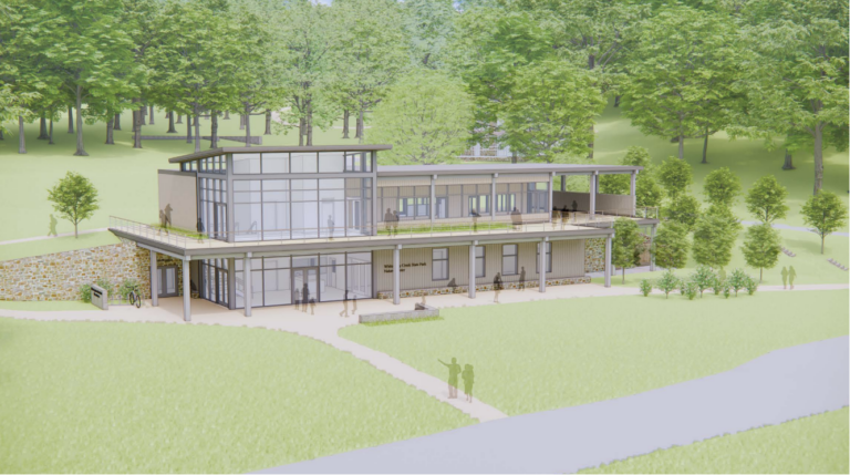 a rendering of the new nature center